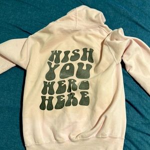 Wish you were here hoodie size s